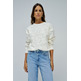 sweat-shirt femme  salsa jeans sweatshirt with floral embroid