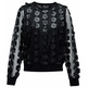sweat-shirt femme salsa jeans sweatshirt with 3d flowers