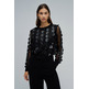 sweat-shirt femme salsa jeans sweatshirt with 3d flowers