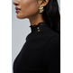 t-shirt femme salsa jeans turtleneck longsleeve w/ frill