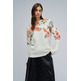 sweat-shirt femme salsa jeans floral print sweater