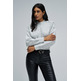 sweat-shirt femme salsa jeans lurex sweater with buttons