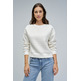 sweat-shirt femme  salsa jeans lurex jacquard sweatshirt