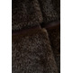 manteau femme salsa jeans faux fur coat with pu sections