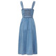 robe femme  salsa jeans dress w/ straps and belt