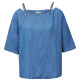 chemise femme  salsa jeans blouse w/ shoulder chain detai