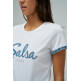 femme branding t-shirt with denim ap 001