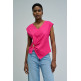 t-shirt femme  salsa jeans fahion t-shirt w/ metal applic