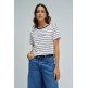 t-shirt femme  salsa jeans stripes branding t-shirt