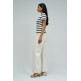 t-shirt femme  salsa jeans stripes with lace application