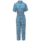 singe femme  salsa jeans short-sleeved print jumpsuit