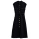 robe femme  salsa jeans sleeveless shirt dress w/ natu