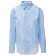 chemise femme  salsa jeans stripped shirt with lace detai