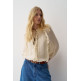 chemise femme  salsa jeans ruffle blouse w/buttons 3/4 sl