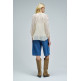 chemise femme  salsa jeans ruffle blouse w/buttons 3/4 sl