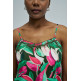 t-shirt femme  salsa jeans strap top w/ adjuster embroide