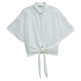 chemise femme  salsa jeans front knot short sleeve shirt