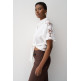 chemise femme  salsa jeans front knot short sleeve shirt