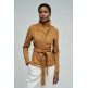 femme suede jacket with gold button 124