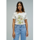 t-shirt femme  salsa jeans flower print t-shirt