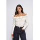 maillot femme  salsa jeans boat neck sweater w/ flowers a