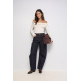 maillot femme  salsa jeans boat neck sweater w/ flowers a