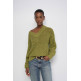 maillot femme  salsa jeans pointelle sweater with light s