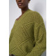 maillot femme  salsa jeans pointelle sweater with light s