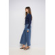 maillot femme  salsa jeans knit sweater with denim applic