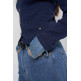 maillot femme  salsa jeans knit sweater with denim applic