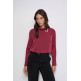 chemise femme  salsa jeans high-neck blouse with metallic