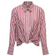 chemise femme  salsa jeans stripped satin wrap blouse
