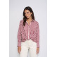 chemise femme  salsa jeans stripped satin wrap blouse