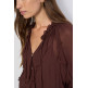 chemise femme  salsa jeans ruffle blouse with inner top