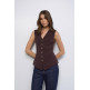 t-shirt femme  salsa jeans knit vest wth metal buttons
