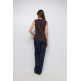 t-shirt femme  salsa jeans knit vest wth metal buttons