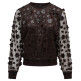 sweat-shirt femme  salsa jeans sweatshirt with 3d flowers