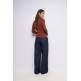 t-shirt femme  salsa jeans lurex knit long sleeve w/ fron