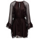 robe femme  salsa jeans dress with ruffle details