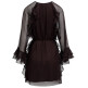 robe femme  salsa jeans dress with ruffle details