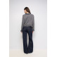 manteau femme  salsa jeans tweed jacket with fringes