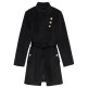 manteau femme  salsa jeans grace wool coat with buttons