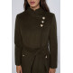 manteau femme  salsa jeans grace wool coat with buttons