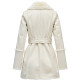 manteau femme  salsa jeans diana long shearling coat