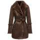 manteau femme  salsa jeans diana long shearling coat