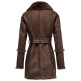 manteau femme  salsa jeans diana long shearling coat