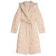 manteau femme  salsa jeans long puffer with wool scarf
