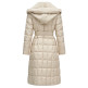 manteau femme  salsa jeans long puffer with wool scarf