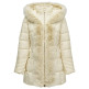 manteau femme  salsa jeans long puffer coat with front fu