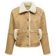 manteau femme  salsa jeans fake suede short shearling